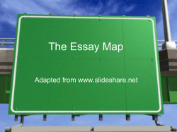 The Analytical Essay Map