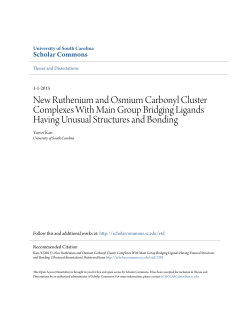 New Ruthenium and Osmium Carbonyl Cluster Complexes With