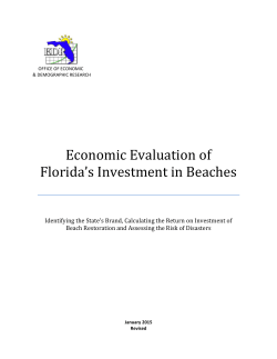 Economic Evaluation of Florida`s Investment in Beaches