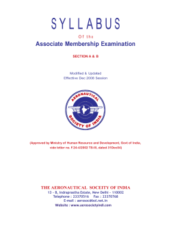 syllabus - Aeronautical Society of India
