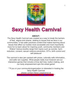 a detailed list of what`s available in the Sexy Health Carnival!