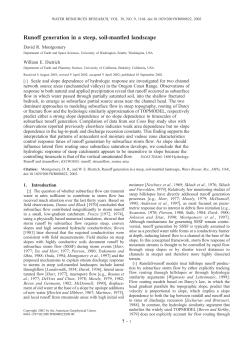 Runoff generation in a steep, soil-mantled landscape