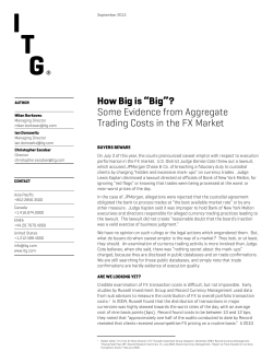 Some Evidence from Aggregate Trading Costs in the FX Market