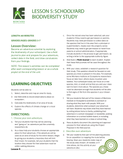 lesson 5: schoolyard biodiversity study
