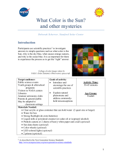 What Color is the Sun? and other mysteries