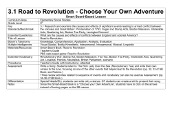3.1 Road to Revolution - Choose Your Own Adventure