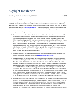 Skylight Insulation