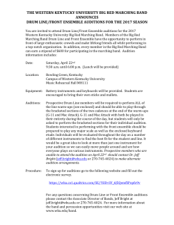 THE WESTERN KENTUCKY UNIVERSITY BIG RED MARCHING