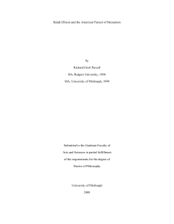 Ralph Ellison and the American Pursuit of Humanism by Richard