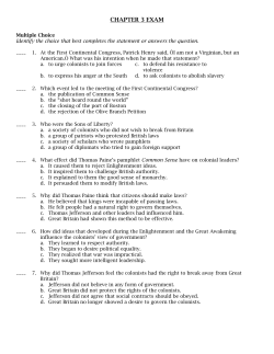 CHAPTER 3 EXAM