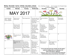 MAY 2017 - Bishop Alexander Carter Catholic Secondary School