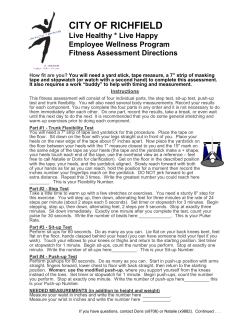 Fitness Assessment - City of Richfield