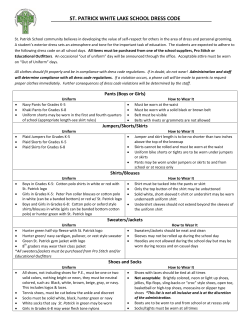 st. patrick white lake school dress code