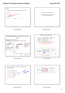 Chapter 6.1(a) Integer Exponents.notebook
