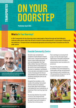 What is On Your Doorstep? Fenside Community Centre