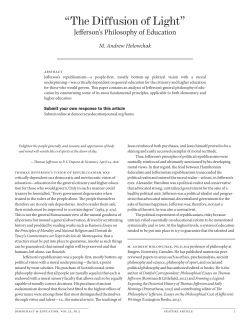 Jefferson`s Philosophy of Education