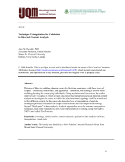 Technique Triangulation for Validation in Directed Content