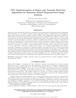 GPU Implementation of Target and Anomaly Detection