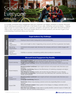 Dynamics CRM Customer Sales Guide