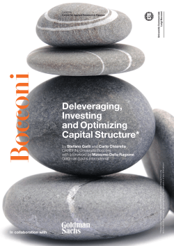 Deleveraging, Investing and Optimizing Capital