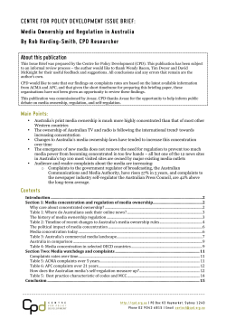 Media Ownership and Regulation in Australia