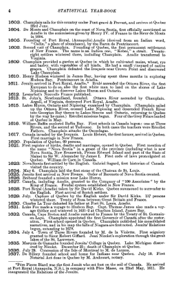STATISTICAL YEAR-BOOK 1603 . Champlain