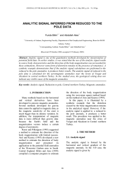 analytic signal inferred from reduced to the pole data