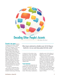 Decoding Other People`s Accents - American Translators Association