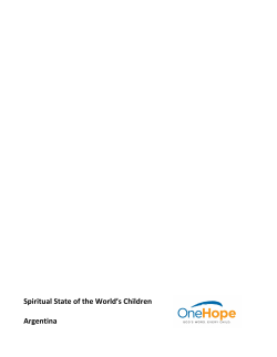 Spiritual State of the World`s Children Argentina