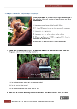 ELT Resourceful &ndash; Orangutan asks for help in sign language