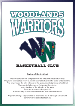 Basketball Rules - Woodlands Warriors Basketball Club