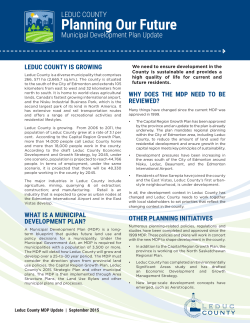 Municipal Development Plan update: overview
