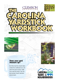 The Carolina Yardstick Workbook