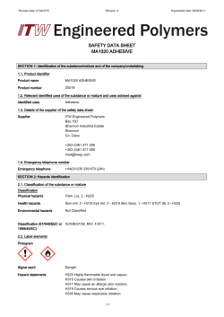 MA1020 ADHESIVE - SDS10790