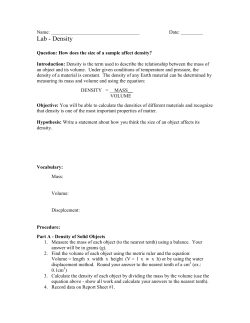 Lab - Density