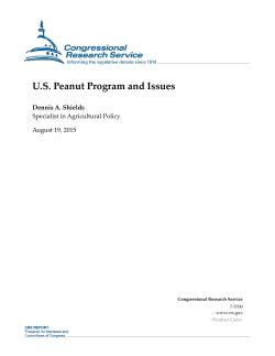 US Peanut Program and Issues - The National Agricultural Law Center