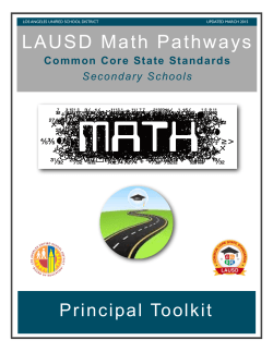 LAUSD Math Pathways