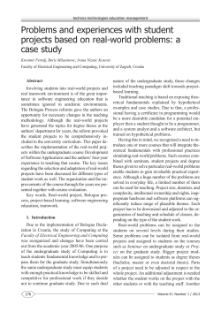 Problems and experiences with student projects based on real