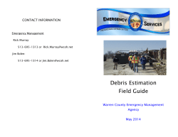 Debris Estimation Field guide