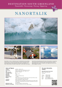 South Greenland Cruise Nanortalik