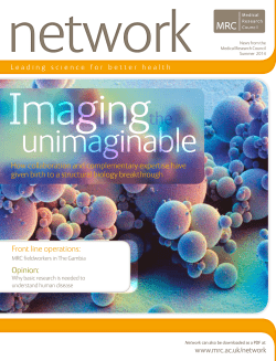 Network Summer 2014 - Medical Research Council
