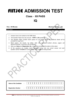 FIITJEE Admission Test Class