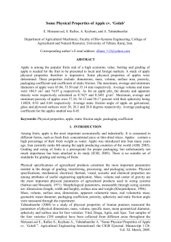 Some Physical Properties of Orange (var