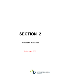 MOTSAM Part 2, Section 2: Pavement markings