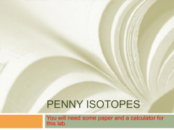 Penny Isotopes