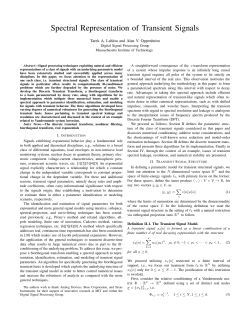 Spectral Representation of Transient Signals