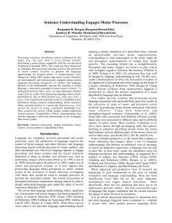 Sentence Understanding Engages Motor Processes