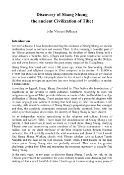 Discovery of Shang Shung the ancient Civilization of Tibet