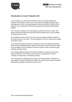 Introduction to Linen Thematic Unit