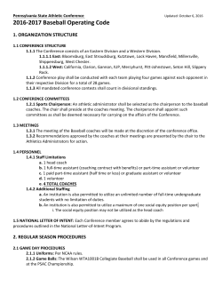 Baseball - Pennsylvania State Athletics Conference